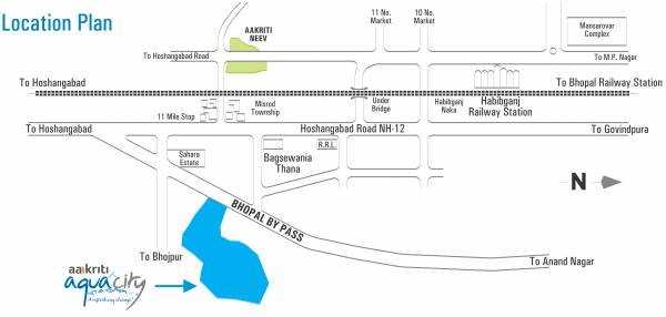 Images for Location Plan of Aakriti Aquacity Gomti