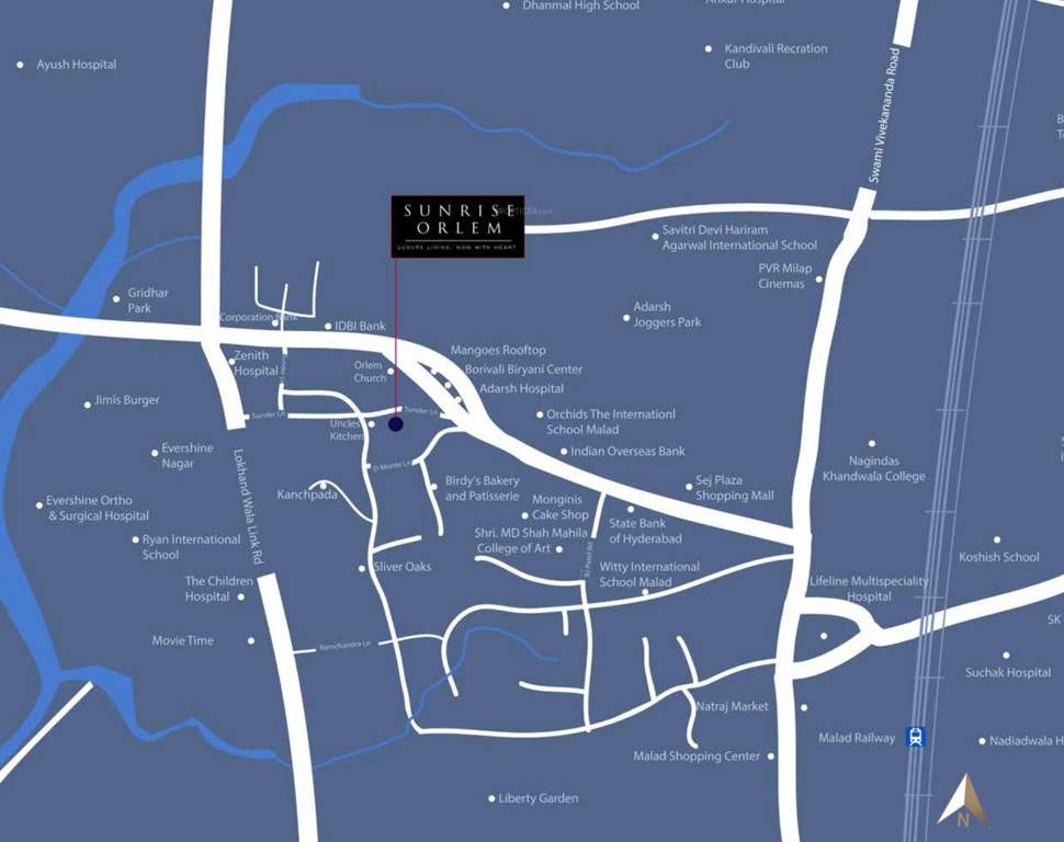  sunrise orlem Images for Location Plan of Dhaval Sunrise Orlem
