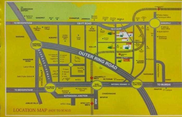  gachibowli county phase 8 Location Plan