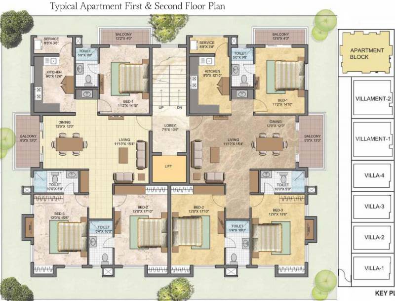 Images for Cluster Plan of Eco Sparkle Apartment