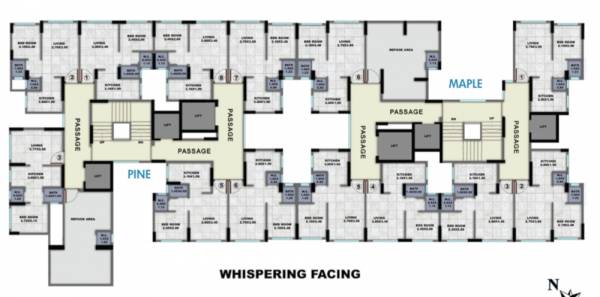  the-nest Wing-A-Pine Cluster Plan for 15th Floor
