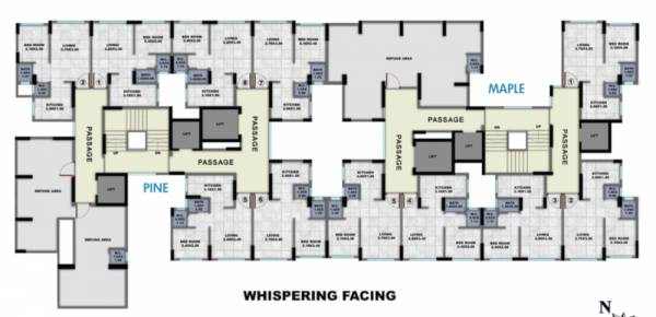  the-nest Wing-A-Pine Cluster Plan for 8th Floor