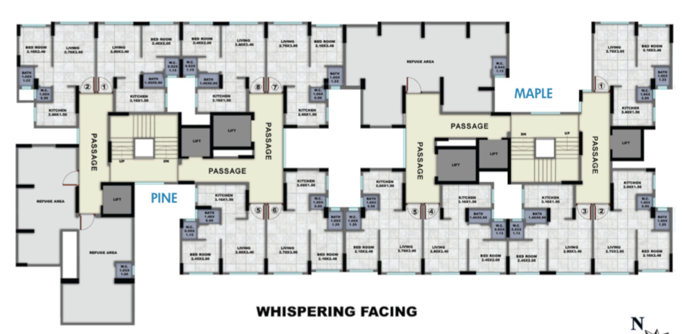  the nest Wing A Pine Cluster Plan for 8th Floor