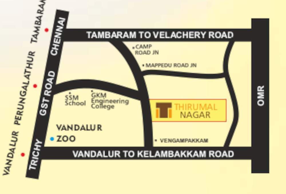  thirumal nagar Location Plan