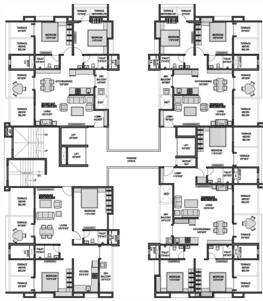  padmavati hills Wing H Cluster Plan