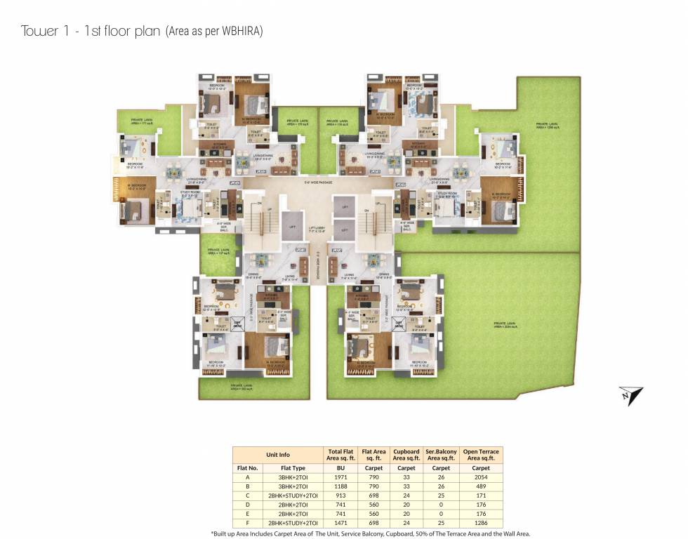 the one Tower 1 Cluster Plan