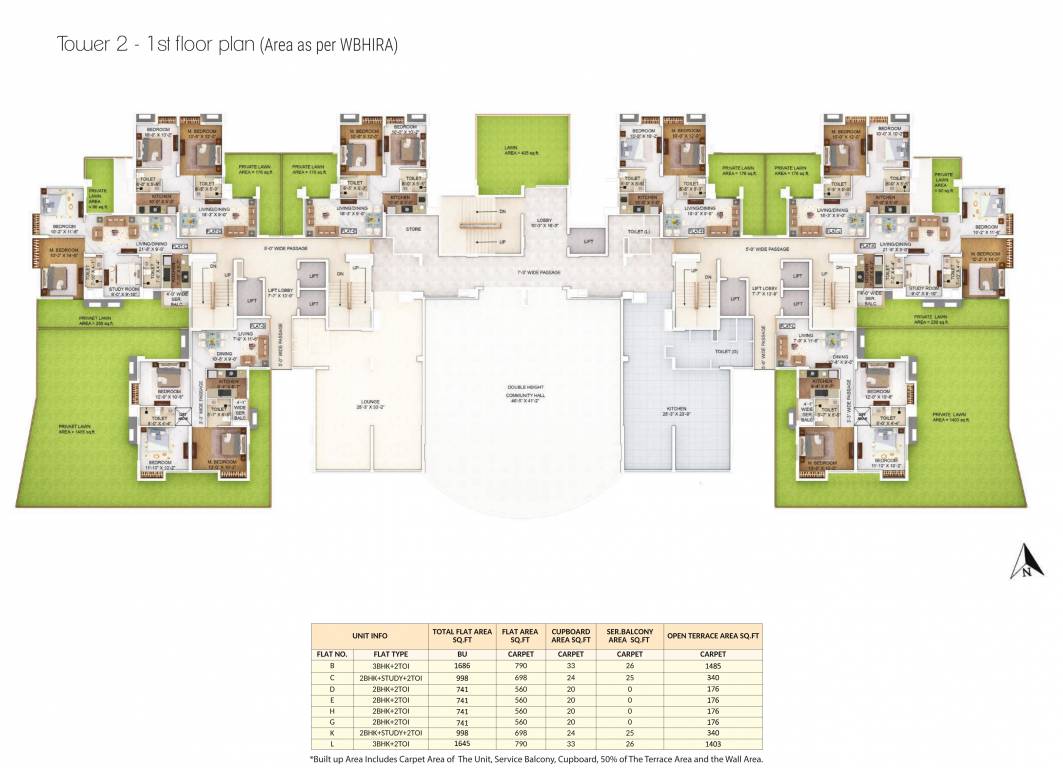 the one Tower 1 Cluster Plan