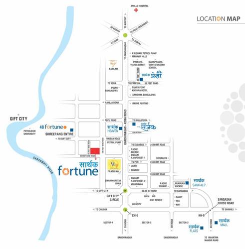  fortune Images for Location Plan of Sarthak Fortune