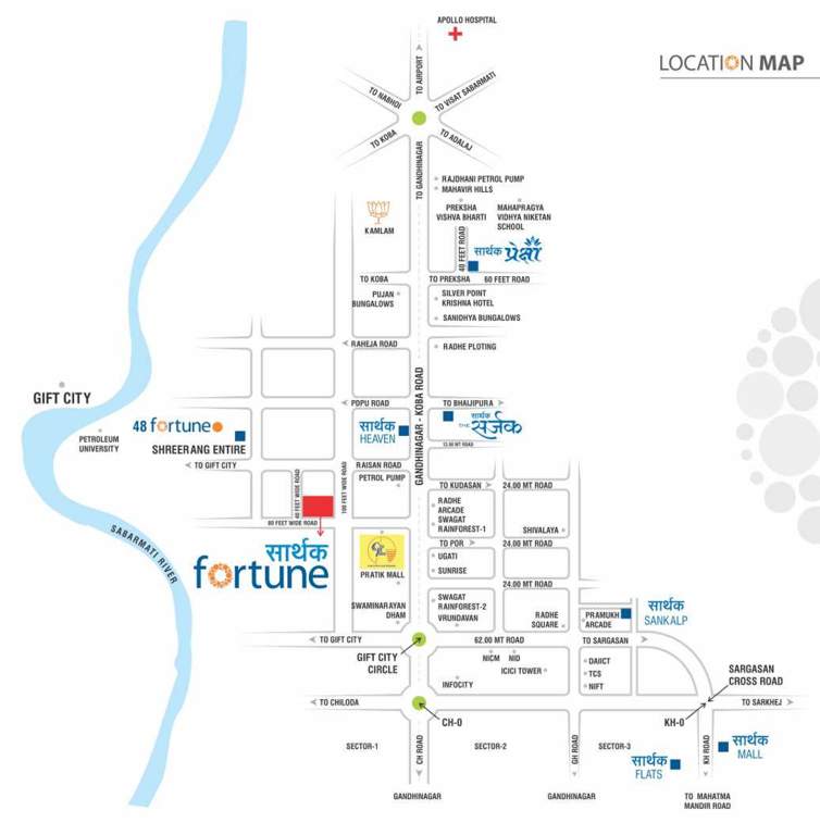  fortune Images for Location Plan of Sarthak Fortune