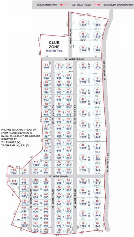 Images for Layout Plan of YBR Farm Acres