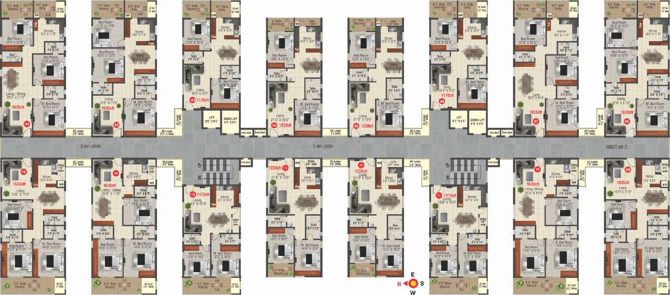 Images for Cluster Plan of RNR Fort View Towers