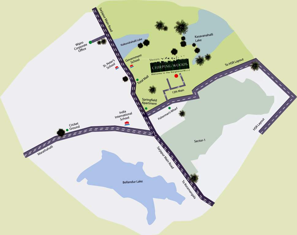 Images for Location Plan of Shriram Chirping Woods Villament