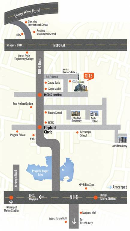 Images for Location Plan of Abhi Constructions Pragathi Square