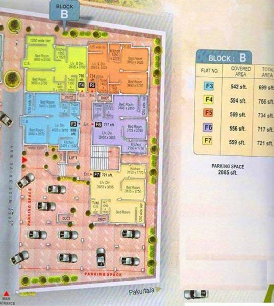  garden-apartment Cluster Plan