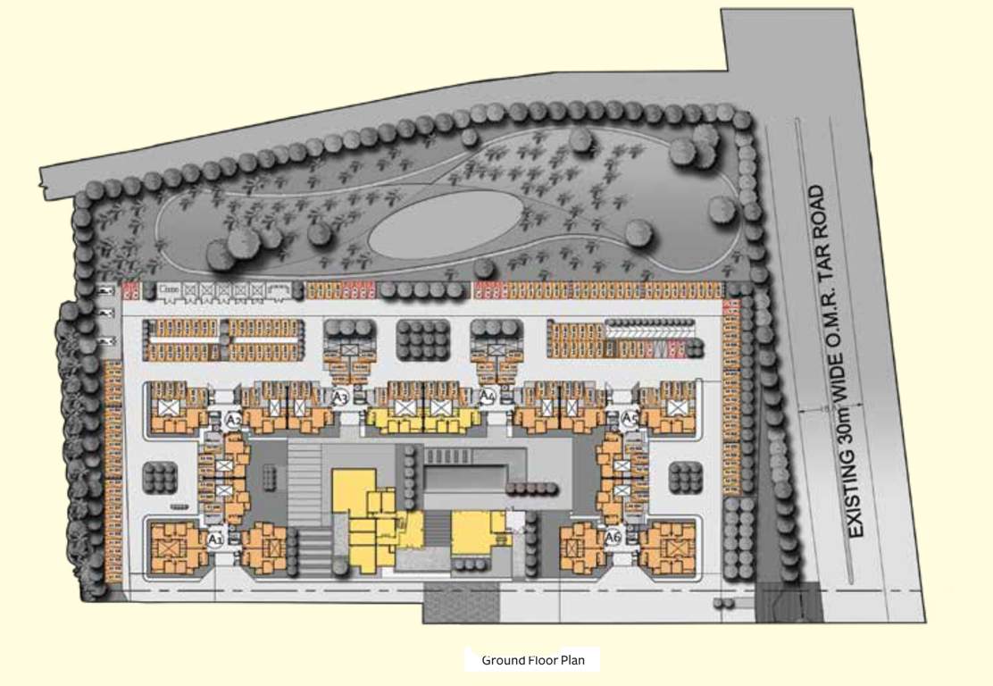  orlando phase i Tower A1 To A6 Cluster Plan For Ground Floor