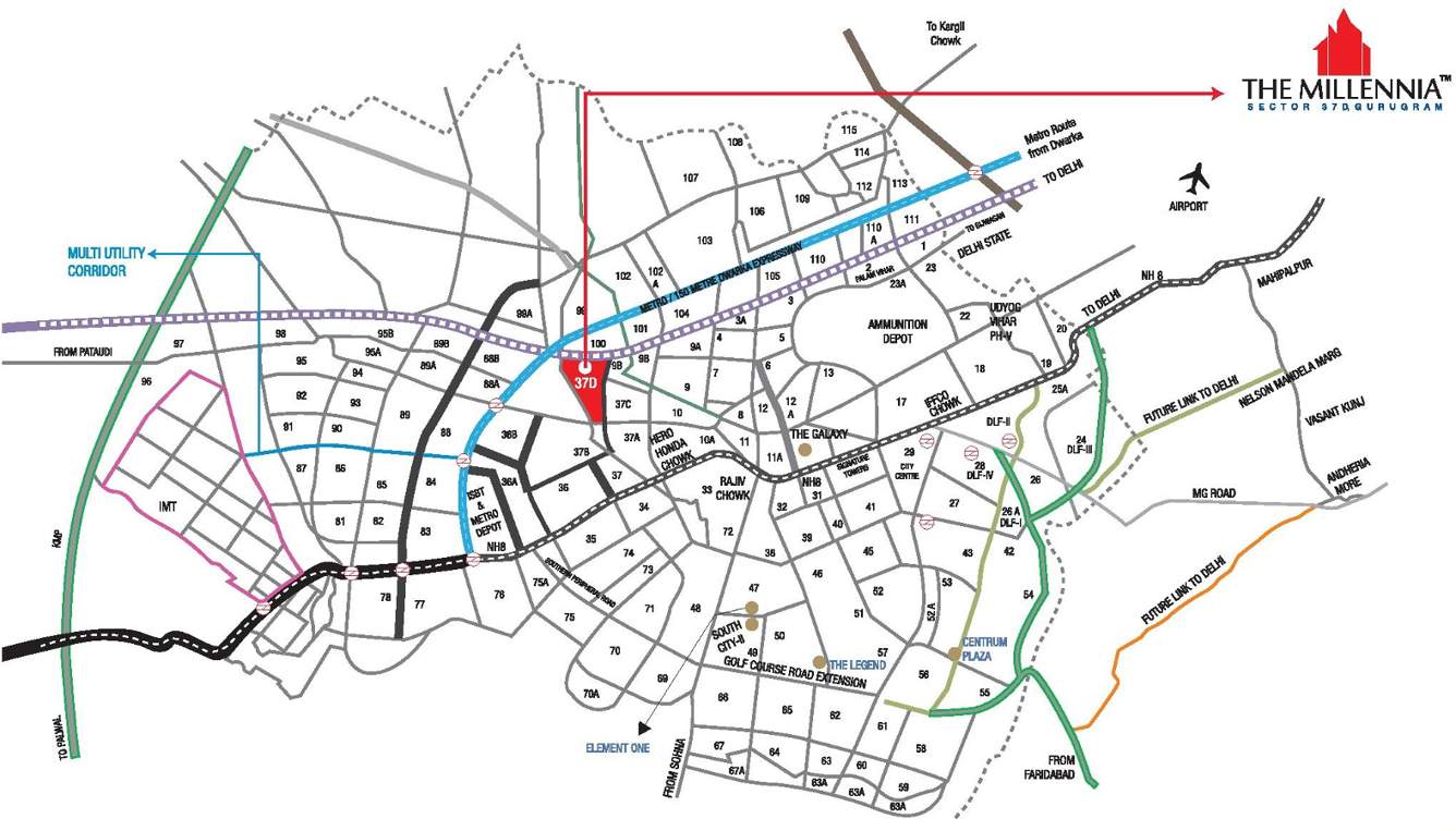  the millennia Images for Location Plan of Signature The Millennia