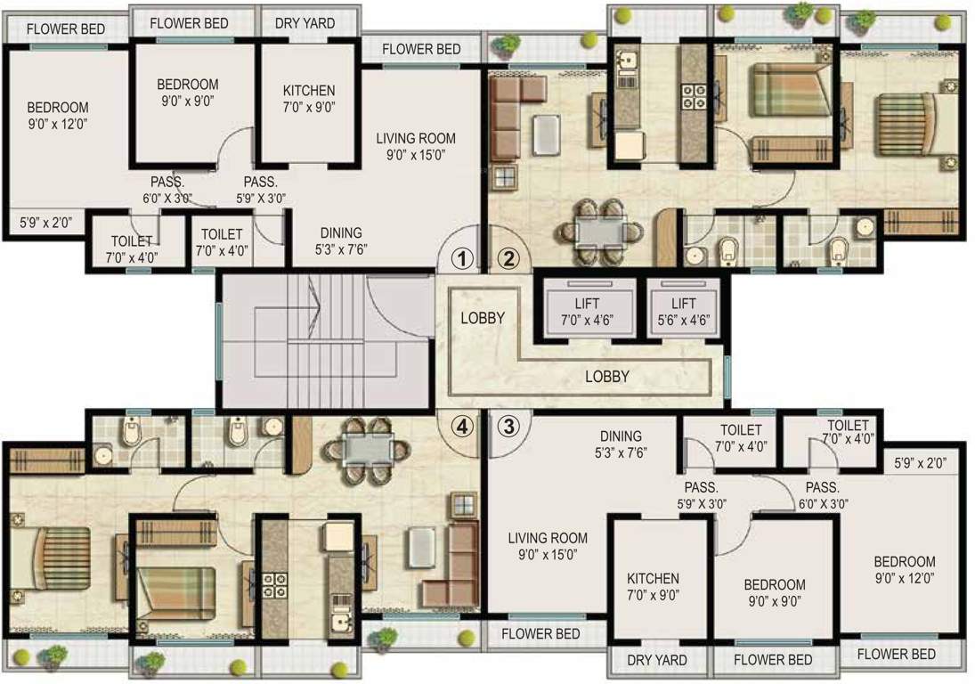  brooklyn park phase iii Images for Cluster Plan of Ekta Brooklyn Park Phase III