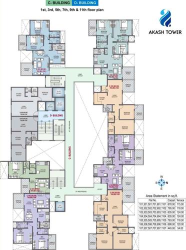  akash-towers-c-and-d Images for Cluster Plan of Lunkad Akash Towers C And D