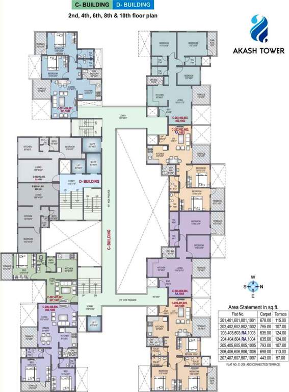  akash towers c and d Images for Cluster Plan of Lunkad Akash Towers C And D