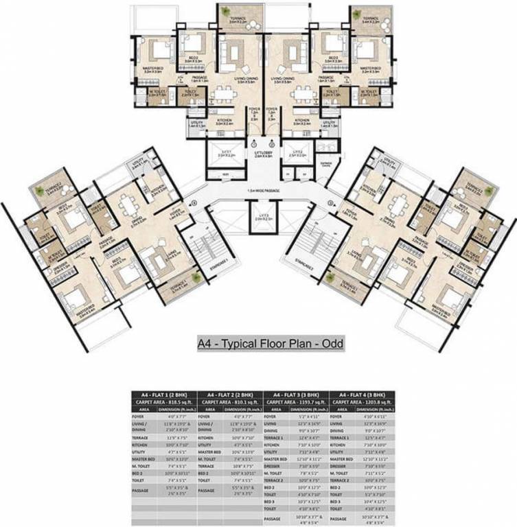 Images for Cluster Plan of Mahindra Antheia A4