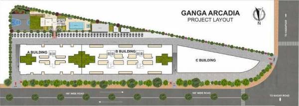  ganga-arcadia-c-building Master Plan