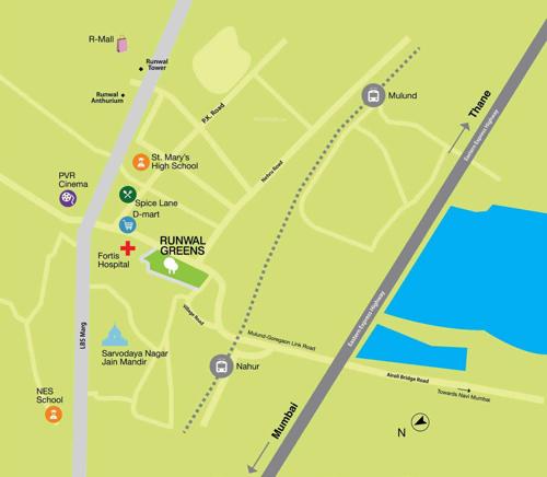  runwal-greens-wing-5-to-8 Images for Location Plan of Runwal Runwal Greens Wing 5 To 8