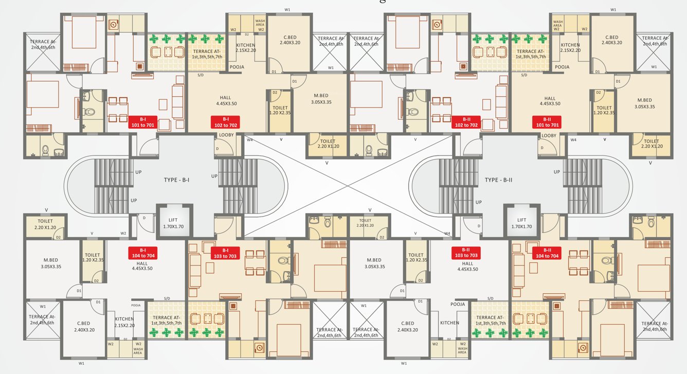pride phoenix building b1 and b2 Building B1 And B2 Cluster Plan