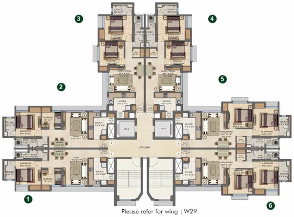 Images for Cluster Plan of Lodha Amara Tower 29 31
