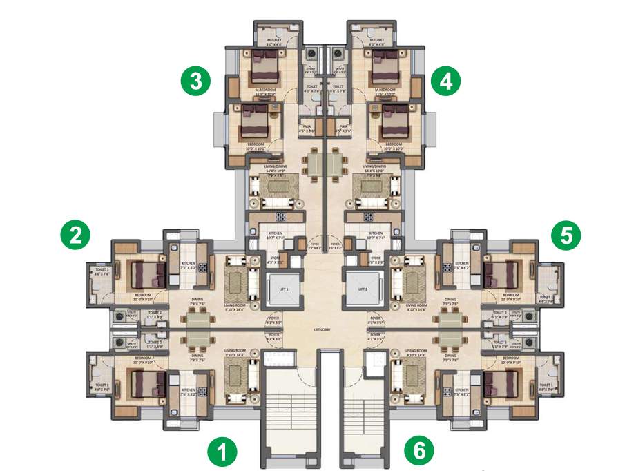  amara tower 26 27 28 30 34 35 Tower 26 Cluster Plan
