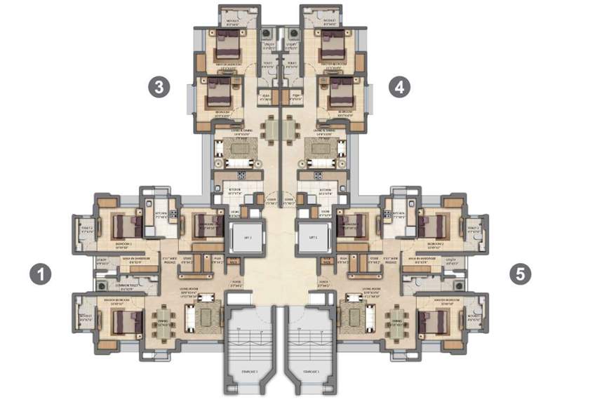  amara tower 26 27 28 30 34 35 Tower 34 Cluster Plan