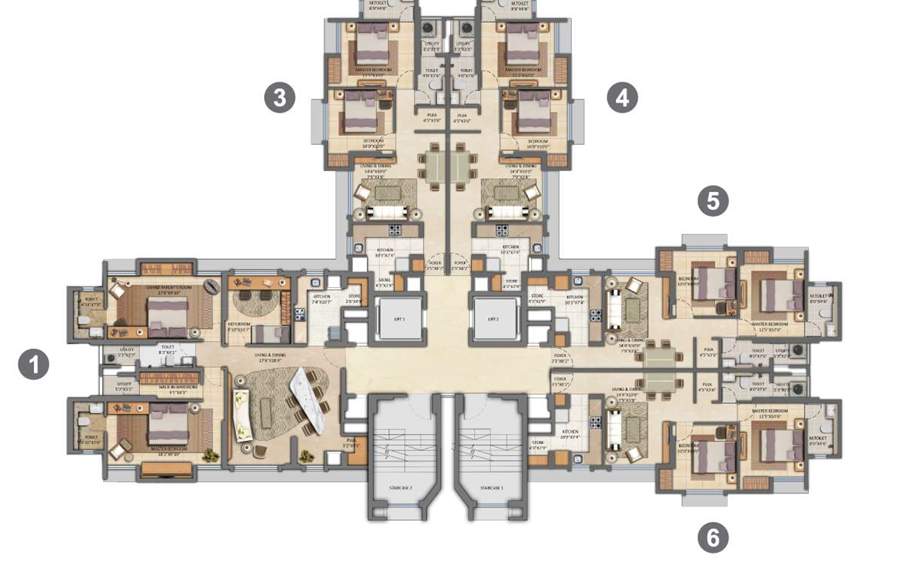  amara tower 26 27 28 30 34 35 Tower 35 Cluster Plan