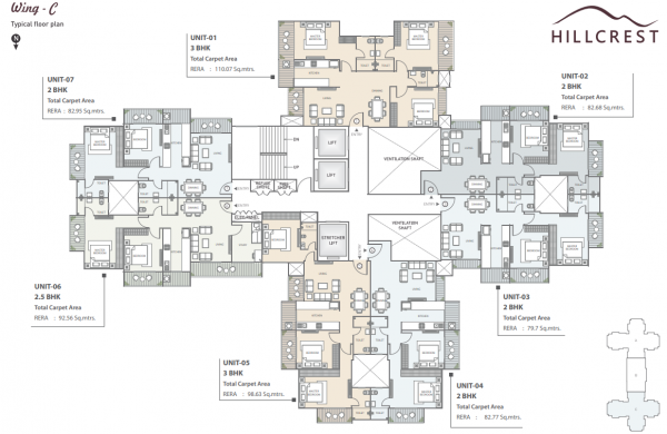  hillcrest-c-wing Hillcrest C Wing Cluster Plan
