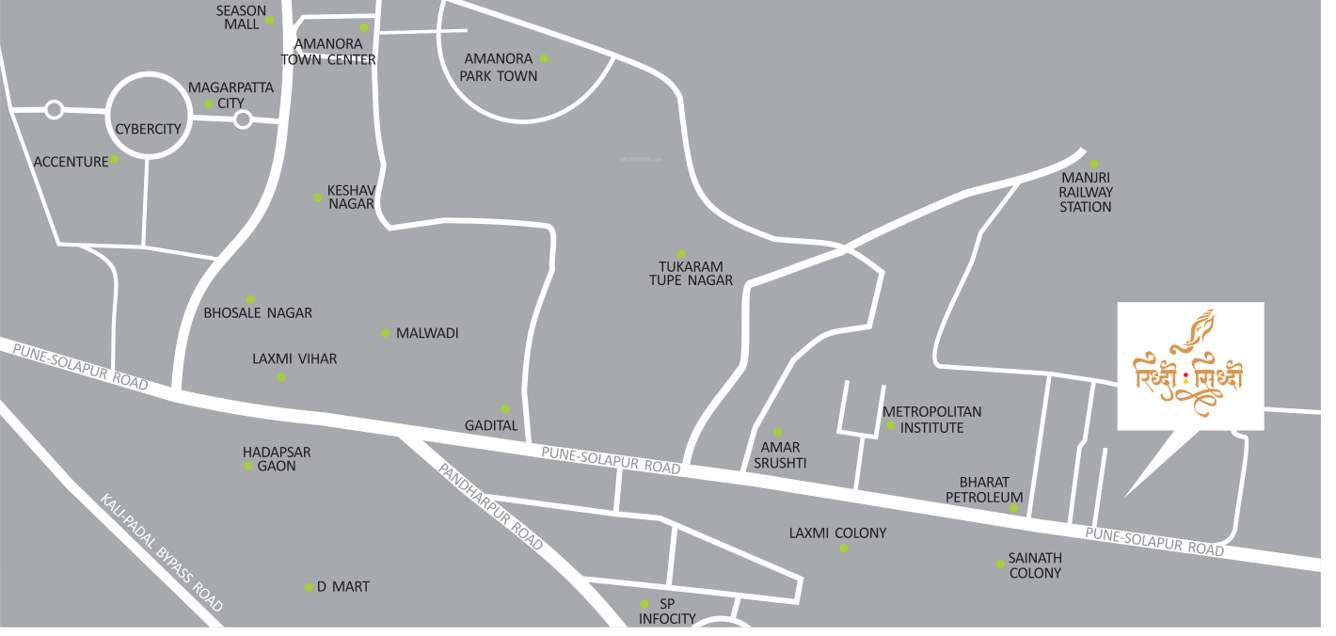  riddhi siddhi towers Location Plan