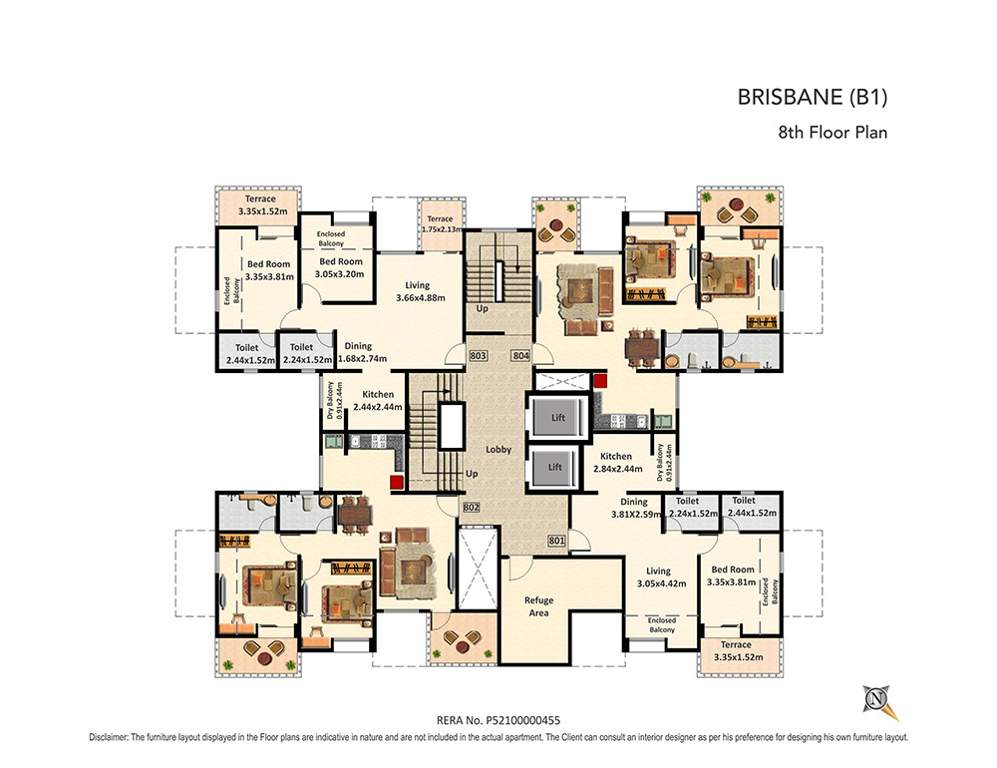  evara i B1 Cluster Plan for 8th Floor