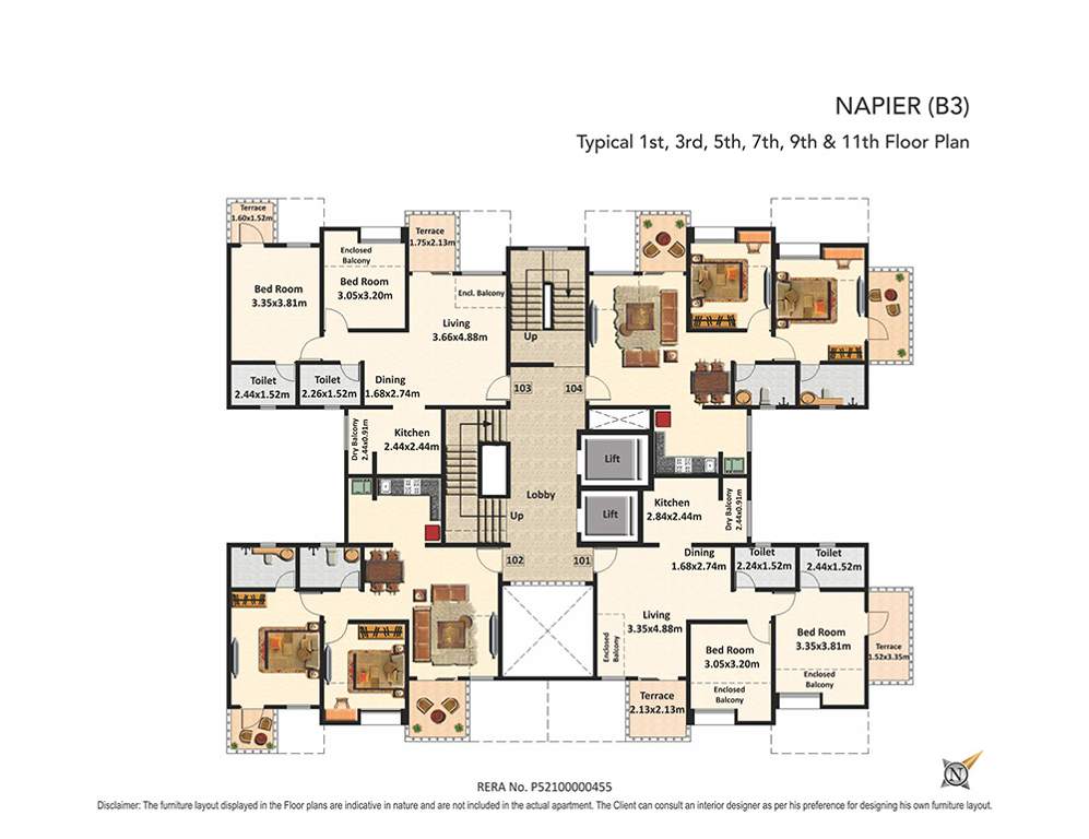  evara i B3 Cluster Plan for 1st Floor