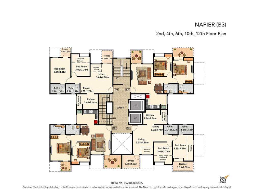  evara i B3 Cluster Plan for 2nd Floor