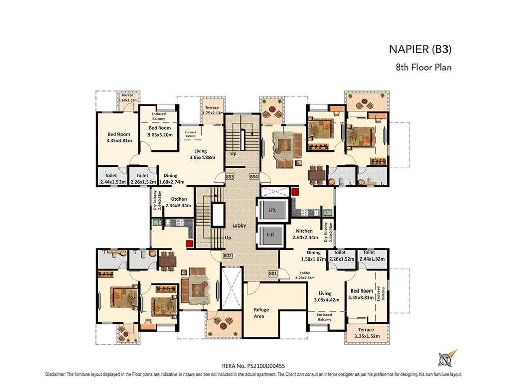  evara i B3 Cluster Plan for 8th Floor