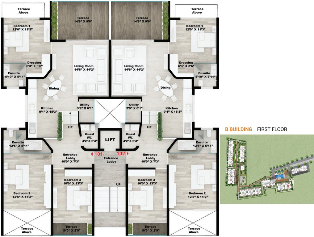 Images for Cluster Plan of Rohan Leher 2 Wing B C DE