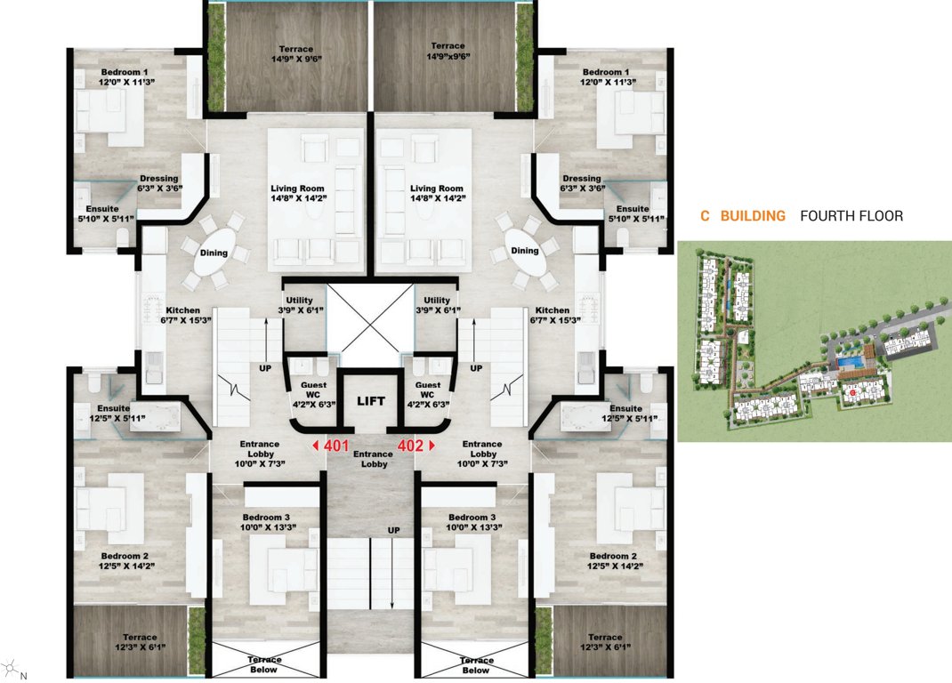 Images for Cluster Plan of Rohan Leher 2 Wing B C DE