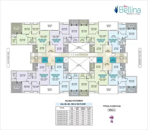 bellina-phase-3 B Bldg Part Cluster Plan