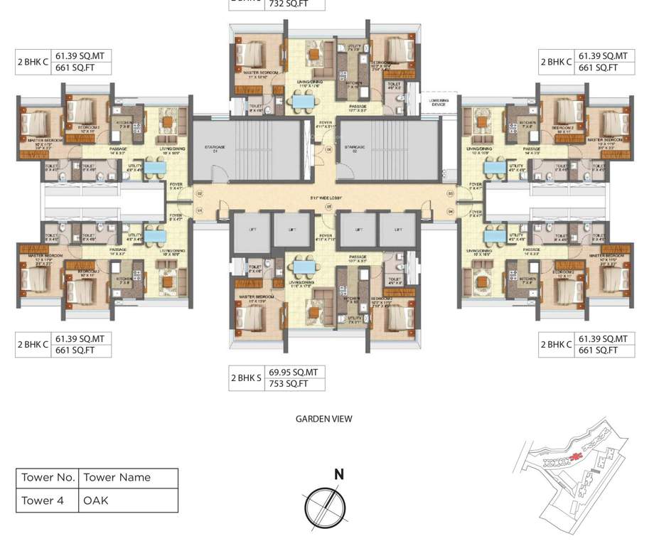  forest tower 1 to 4 Images for Cluster Plan of Runwal Forest Tower 1 To 4