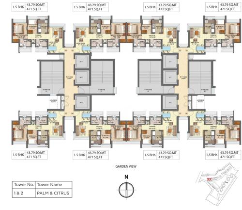  forest-tower-1-to-4 Images for Cluster Plan of Runwal Forest Tower 1 To 4