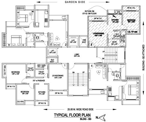 Images for Cluster Plan of Samrin Residency Building No B3 To B6