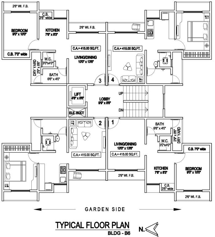 Images for Cluster Plan of Samrin Residency Building No B3 To B6