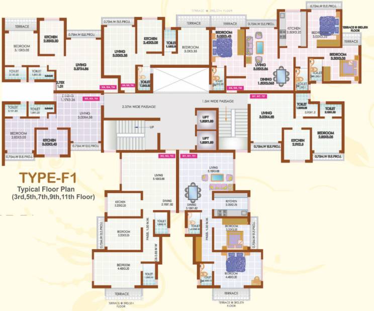Images for Cluster Plan of Stalwart Usha Kiran Residency F1 F2