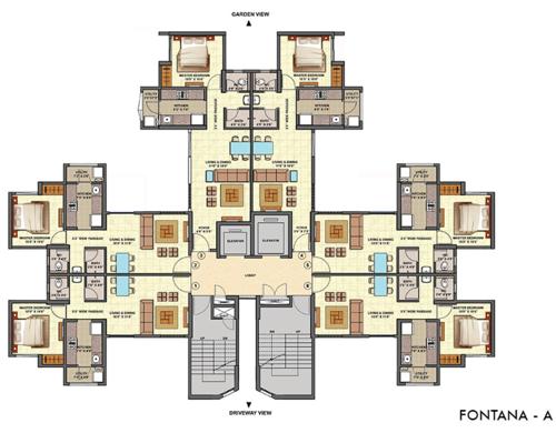 Images for Cluster Plan of Lodha Fontana A B I And J