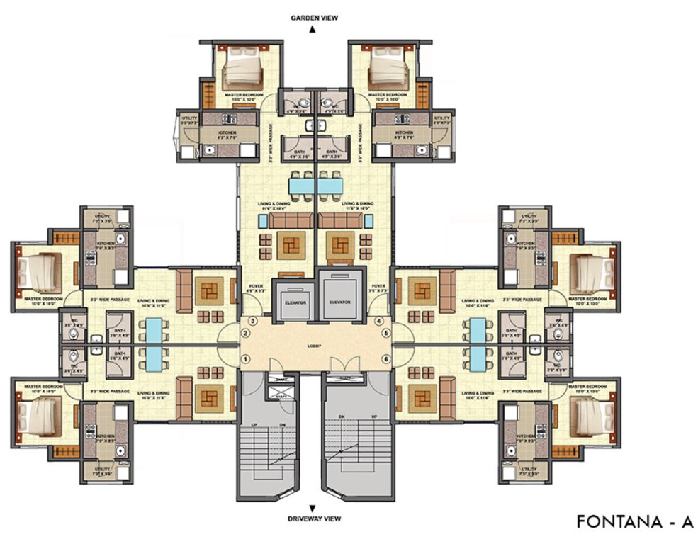Images for Cluster Plan of Lodha Fontana A B I And J