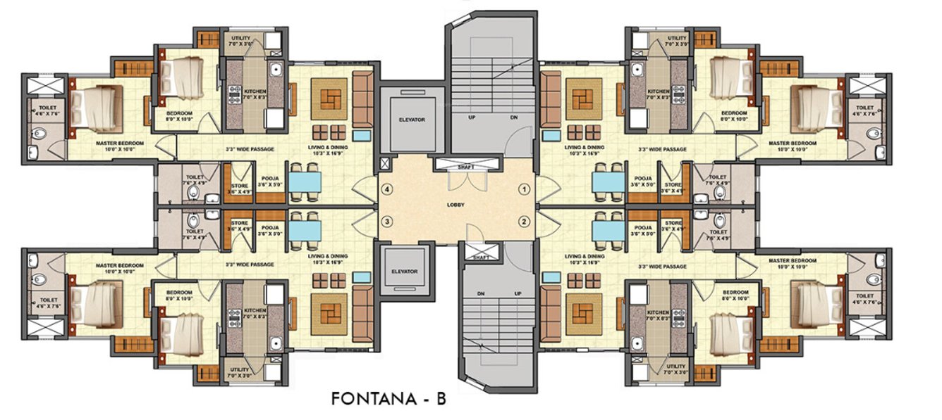 Images for Cluster Plan of Lodha Fontana A B I And J