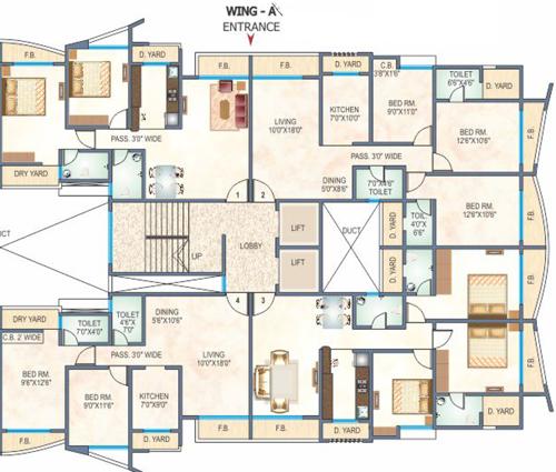 Images for Cluster Plan of Unique Skyline II MHADA