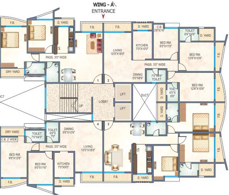 Images for Cluster Plan of Unique Skyline II MHADA